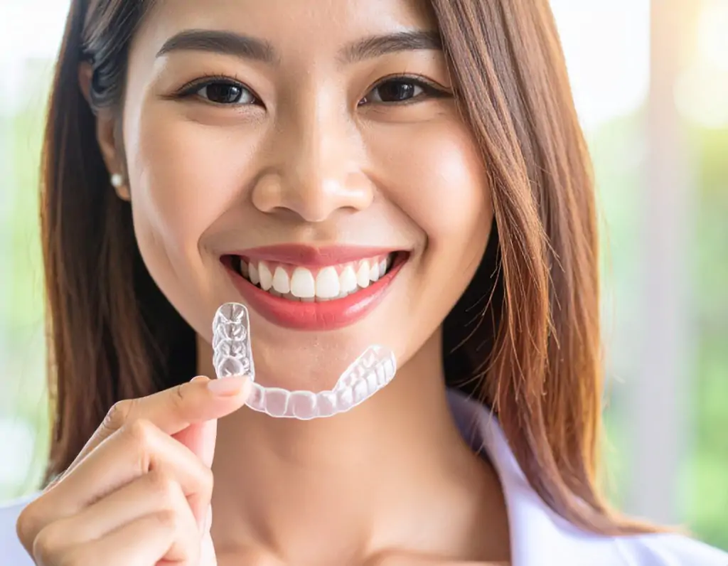 透明で目立たない、取り外し可能な矯正治療